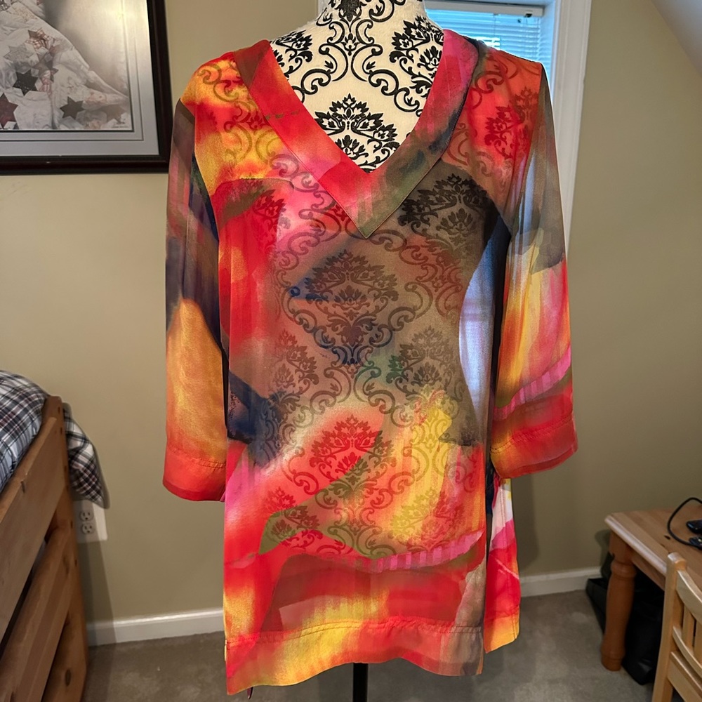 Multicolor see-through dress from Clarasun woo